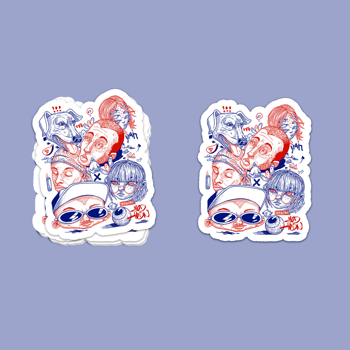 Spilling Out- Die Cut Sticker- 4" x 3"