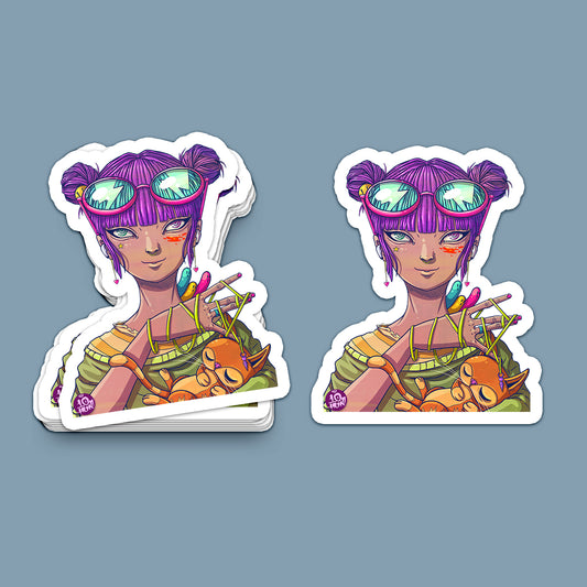 Cat's Cradle- Die Cut Sticker- 3" x 2"