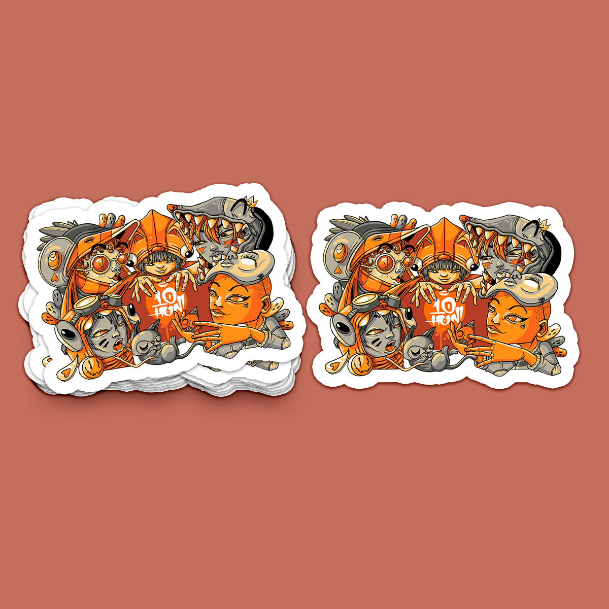 Surrounded- Die Cut Sticker- 3" x 2"