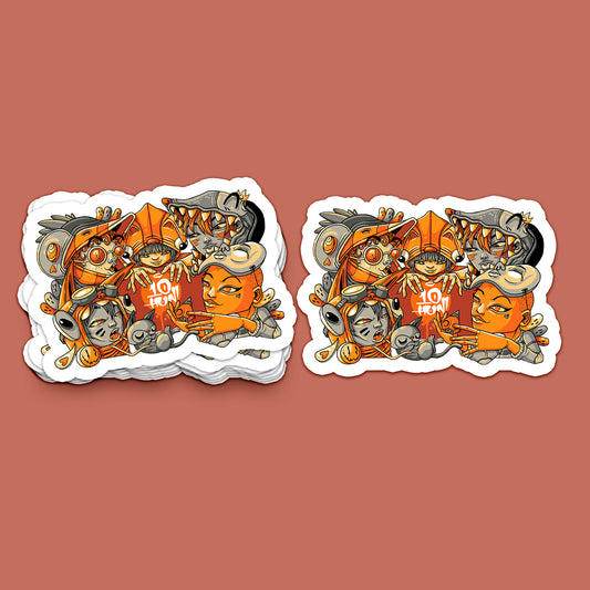 Surrounded- Die Cut Sticker- 3" x 2"