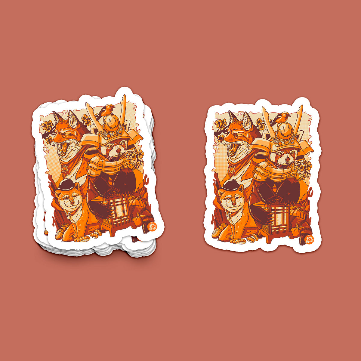 Orange Fuzz- Die Cut Sticker- 3" x 2"